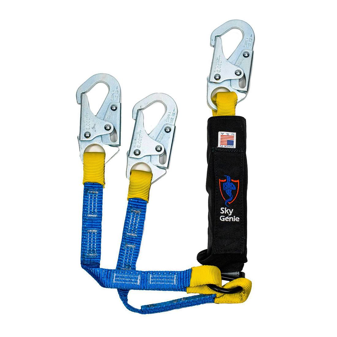 Sky Genie Shock Absorbing Y-Configuration Lanyard - Front View