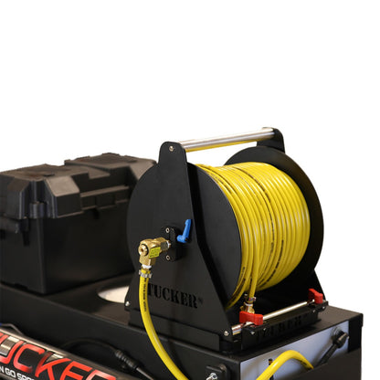Tucker Fill N Go System - Single User - Hose Reel Close-Up Oblique Left View