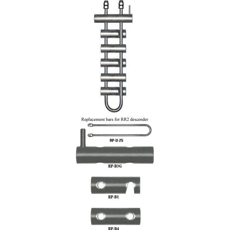 MIO Rack Descender - 6 Break Bars - Deconstructed Diagram View