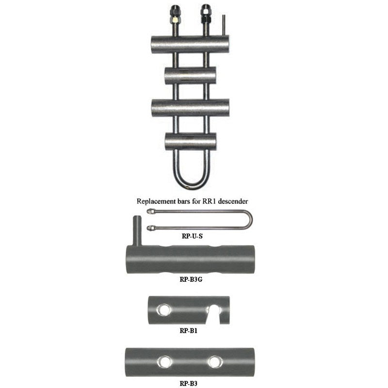 MIO Rack Descender - 4 Break Bars - Deconstructed Diagram View