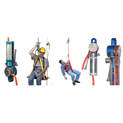 MIO Cylinder Descender - Lever Break Control Only (Left) Automatic Overspeed Control Mechanism (Right) - Side by Side View