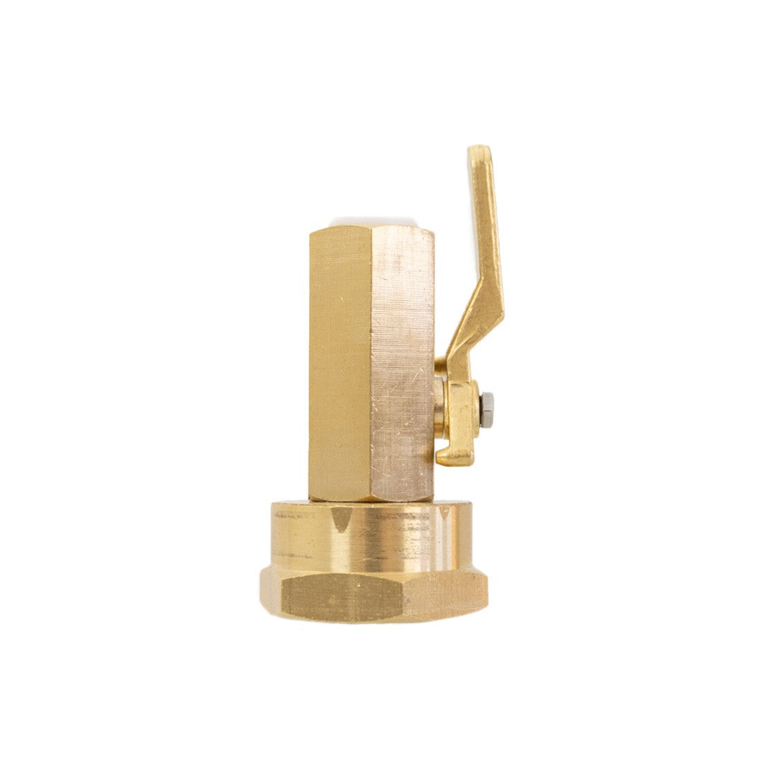 XERO Brass On Off Valve - QC x GH Side View
