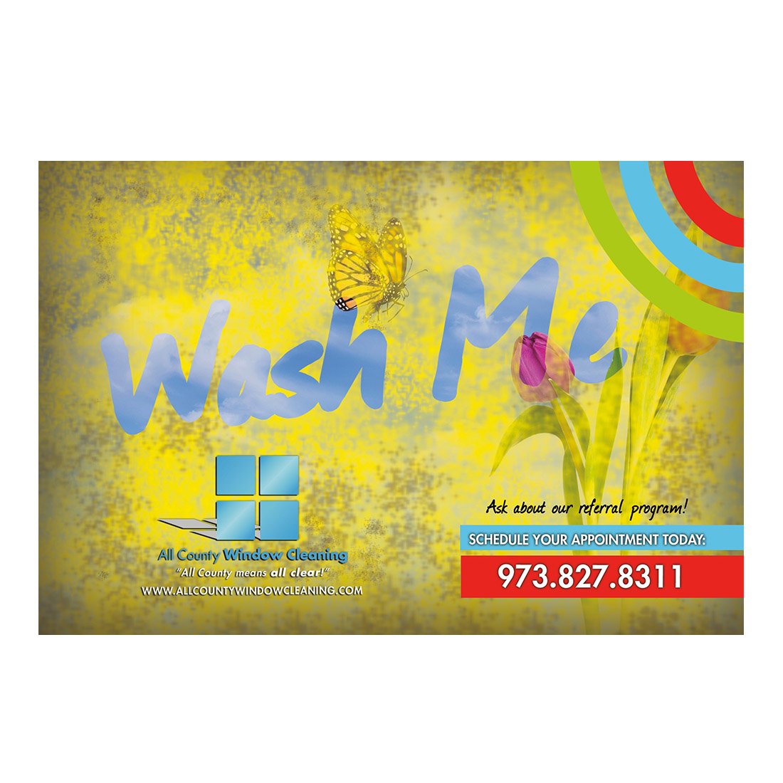 Wash Me Small Postcard Front Design