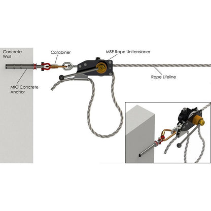MIO Removable Concrete Anchor With Lifeline Diagram