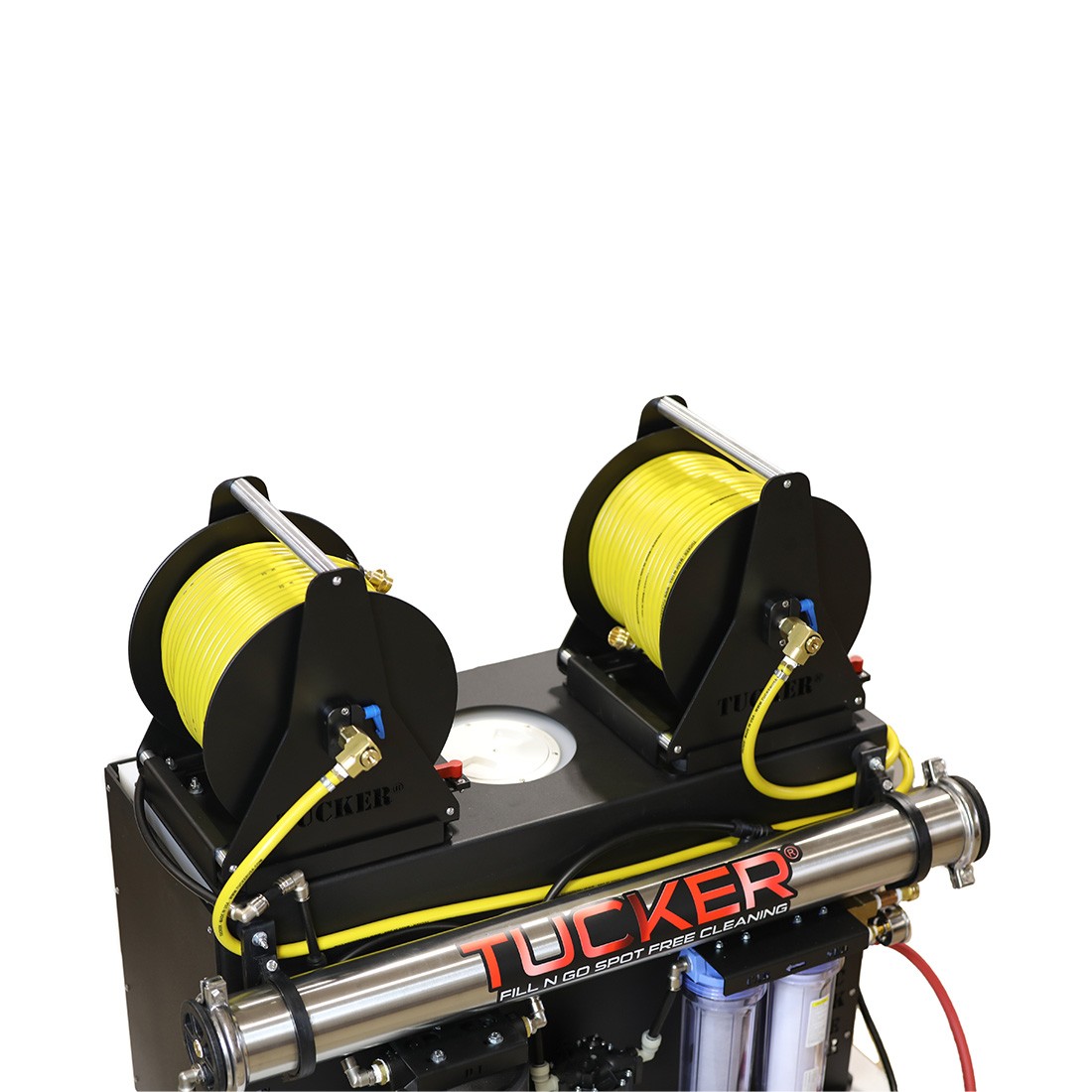 Tucker Fill N Go System - Dual User - Dual Hose Reel Oblique Right View