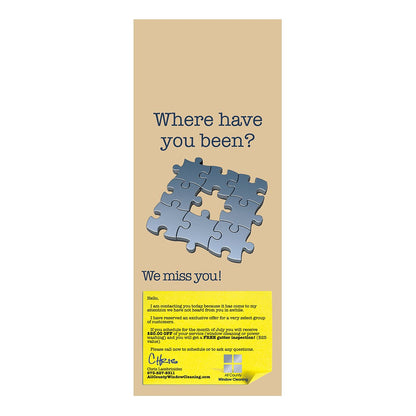 We Miss You Design Suite - Door Hanger - Front View