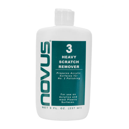 Novus Plastic Polish #3 Heavy Scratch Remover 8oz Front View