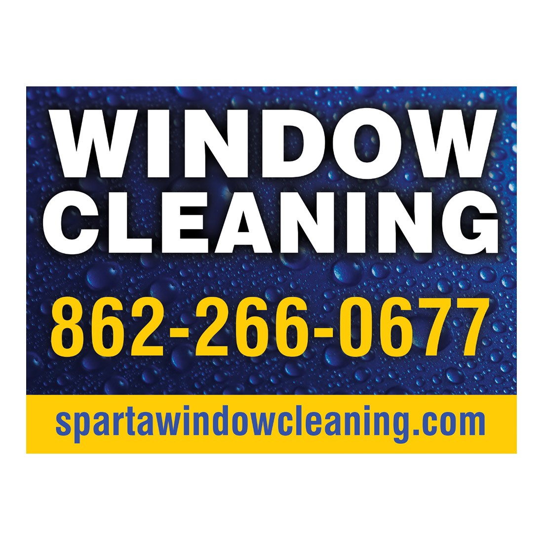 Lawn Sign | With Raindrop Background | Shop WCR – WindowCleaner.com