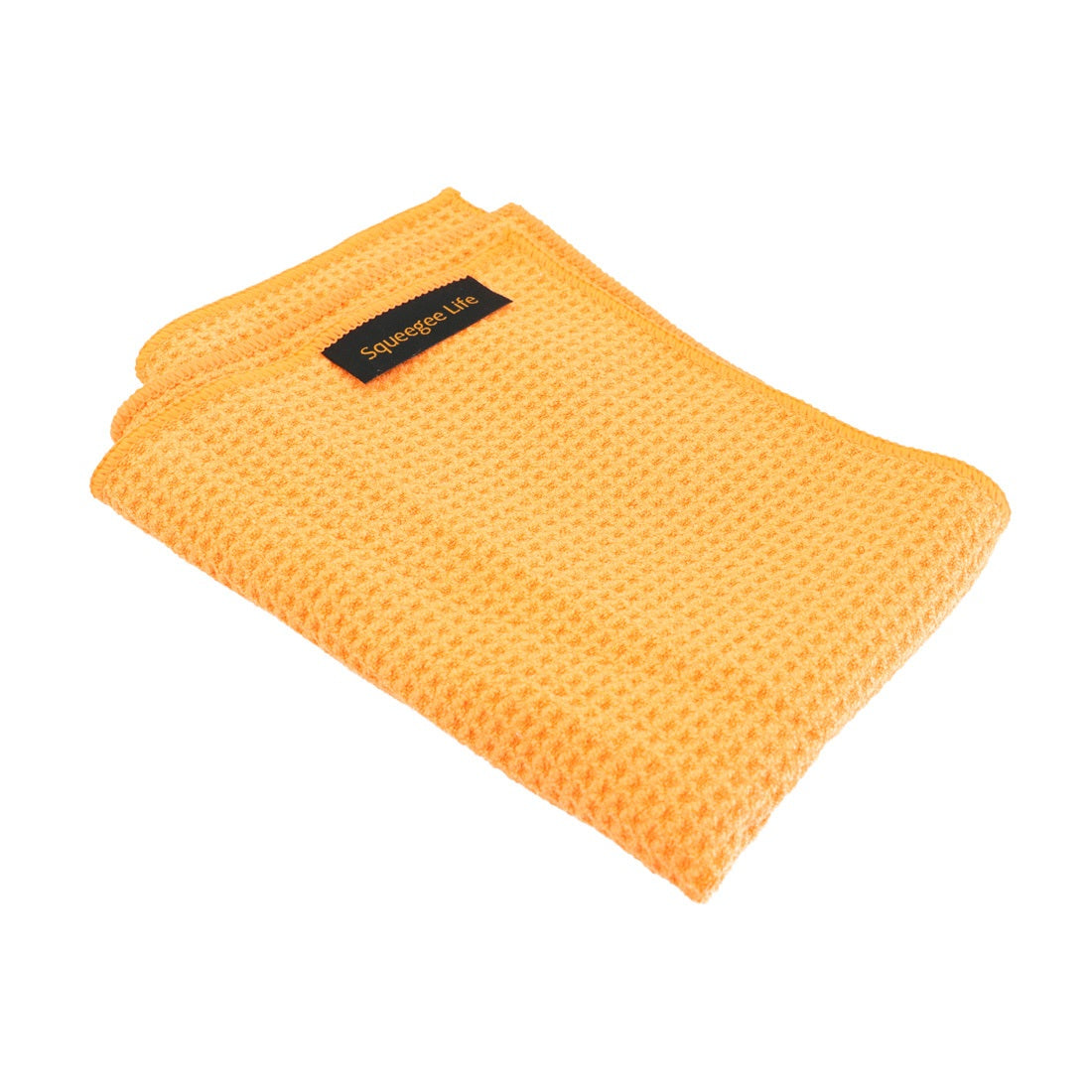 DI Microfiber Waffle Weave Glass Cleaning Towel Yellow - 16 x 16 -  Detailed Image