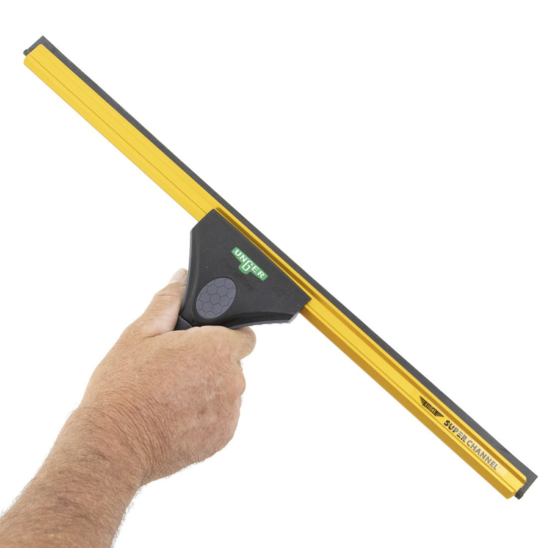 Unger Complete ErgoTec 40° Super Channel Squeegee In Hand View