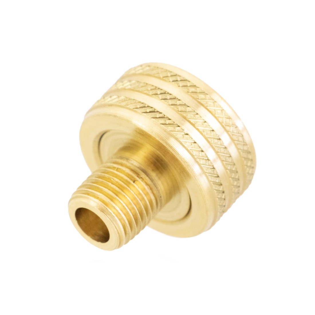 Garden Hose Swivel Fitting - Brass Top Oblique View