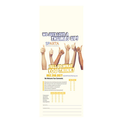 We Love A Thumbs Up Survey Door Hanger