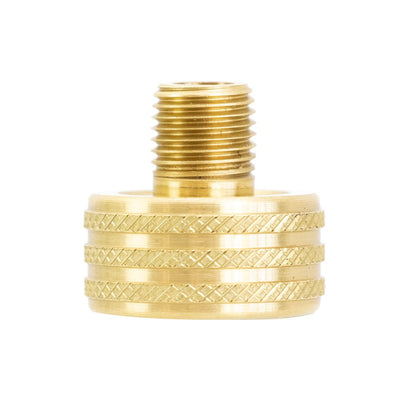 Garden Hose Swivel Fitting - Brass Upright Front View