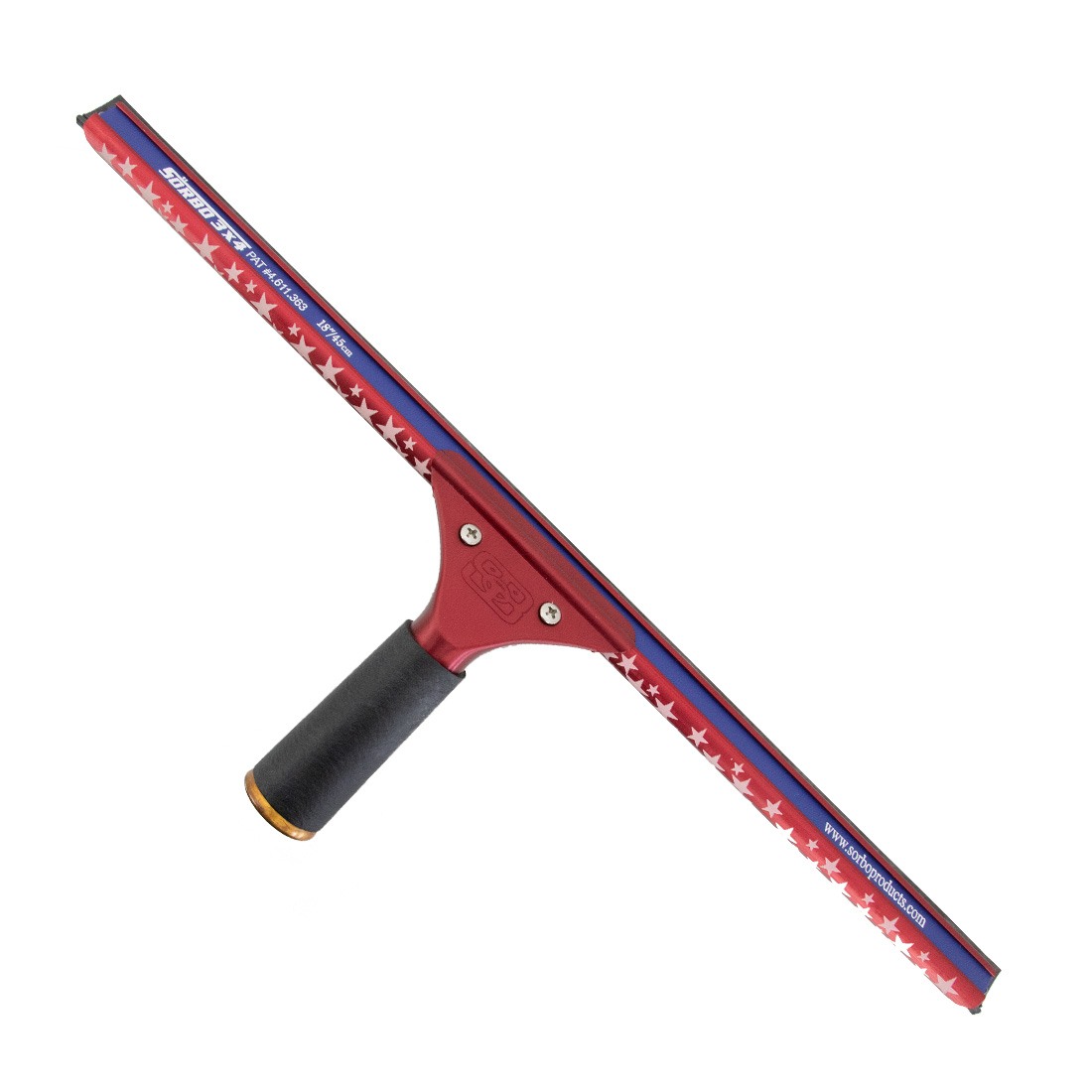 Sörbo Complete Red White and Blue Squeegee - Slanted Right Front View