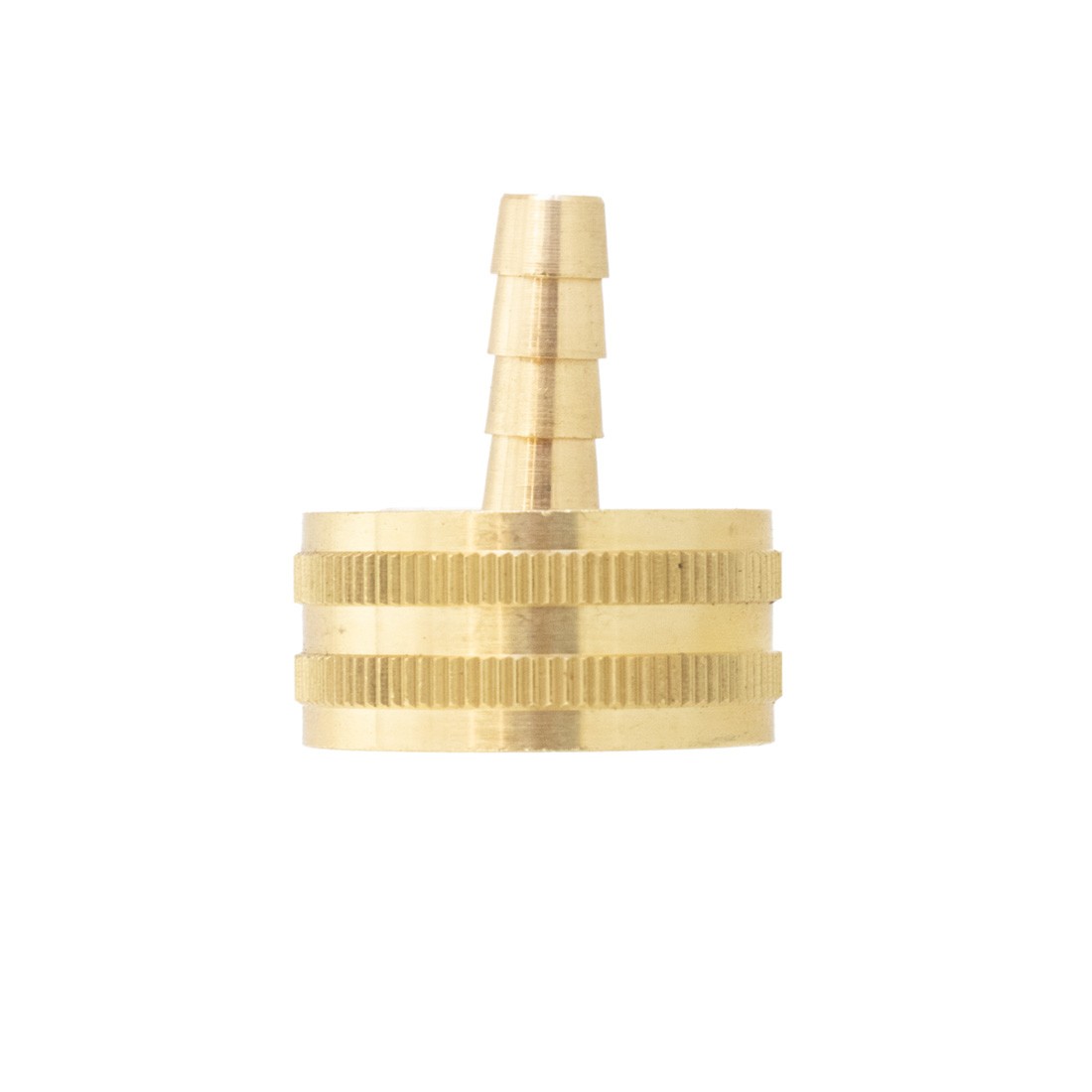 Swivel Garden Hose Female to Barb - 1/4 Inch - Front View