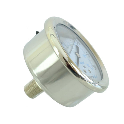 Tucker 0-160 PSI Liquid Filled Pressure Gauge Side View