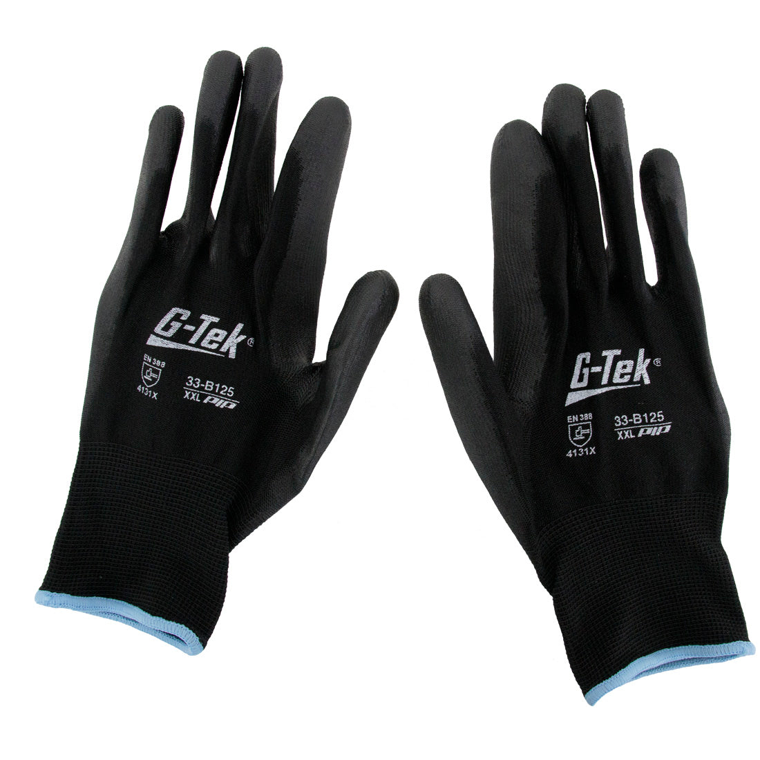 World Enterprises Poly Coated Nylon Gloves XX-Large Pair Front View