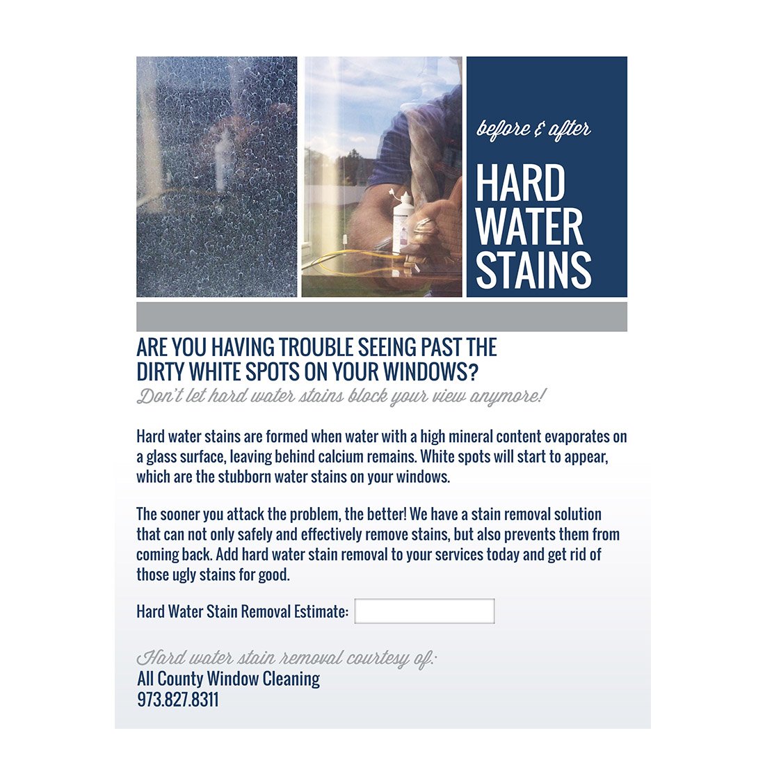 Hard Water Before and After - Handout Packet - Back View