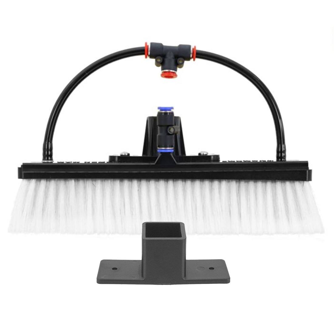 Tucker Black Brush with Black Rinse Bar and XERO Fast Lock Brush Attachment Front View