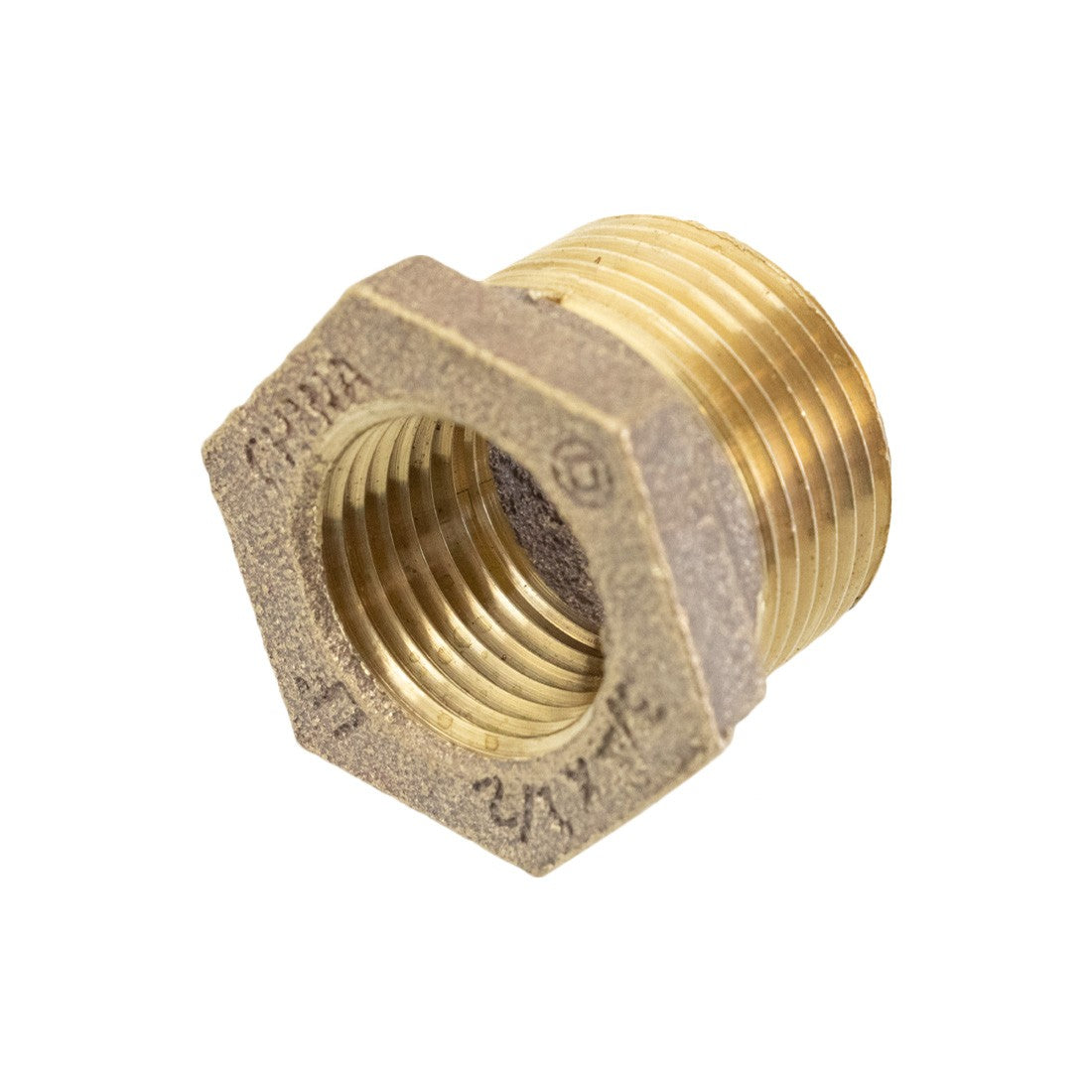 XERO Pure Hex Bushing - 1/2 x 3/4 Inch - On Side Bottom Oblique View