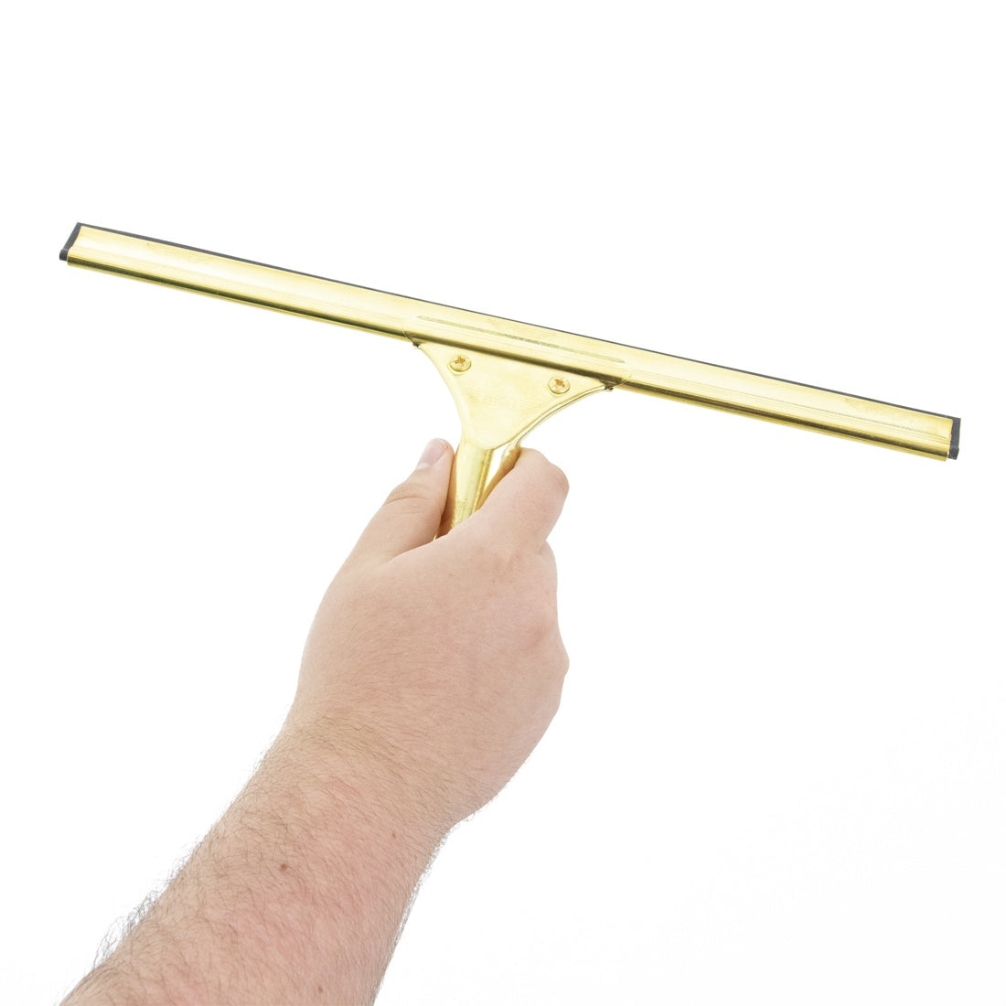 Ettore Complete Master Brass Squeegee In Hand View