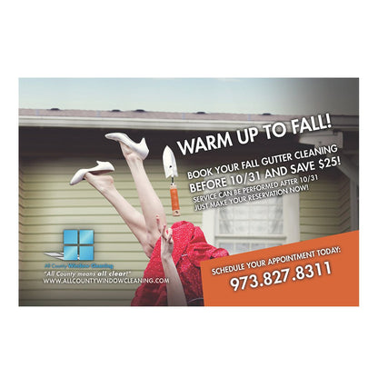 Warm Up To Fall Small Postcard Front Design