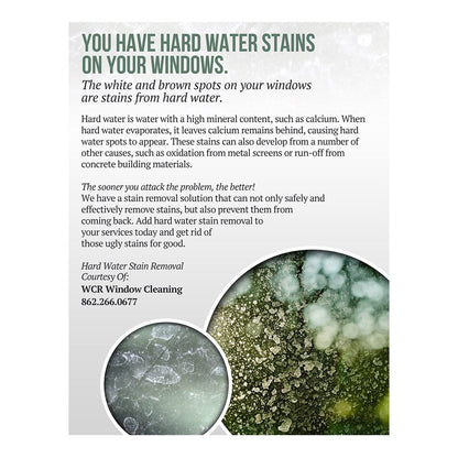 Hard Water Stains Design Suite - Handout Packer - Front View