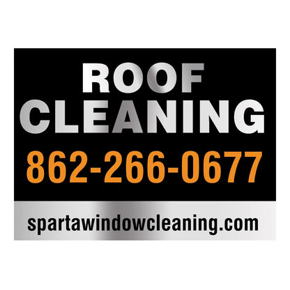 Lawn Sign with Colored Background - Black - Front View