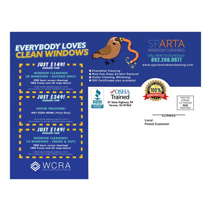 Except The Birds Design Suite - Postcard Large - Back View