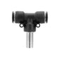 XERO Push-to-Fit T-Fitting with Stem - 1/2 Inch Front View