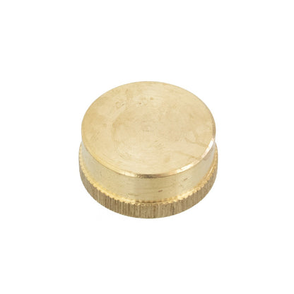 Garden Hose Cap with Washer - Brass - Bottom View
