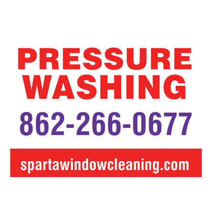 Lawn Sign with Solid Line - Red - Front View