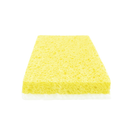 World Enterprises Sponge with Backing Pad - White - Oblique Side View