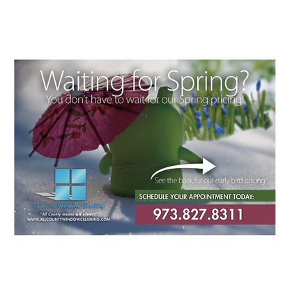 Waiting For Spring Small Postcard Front Design