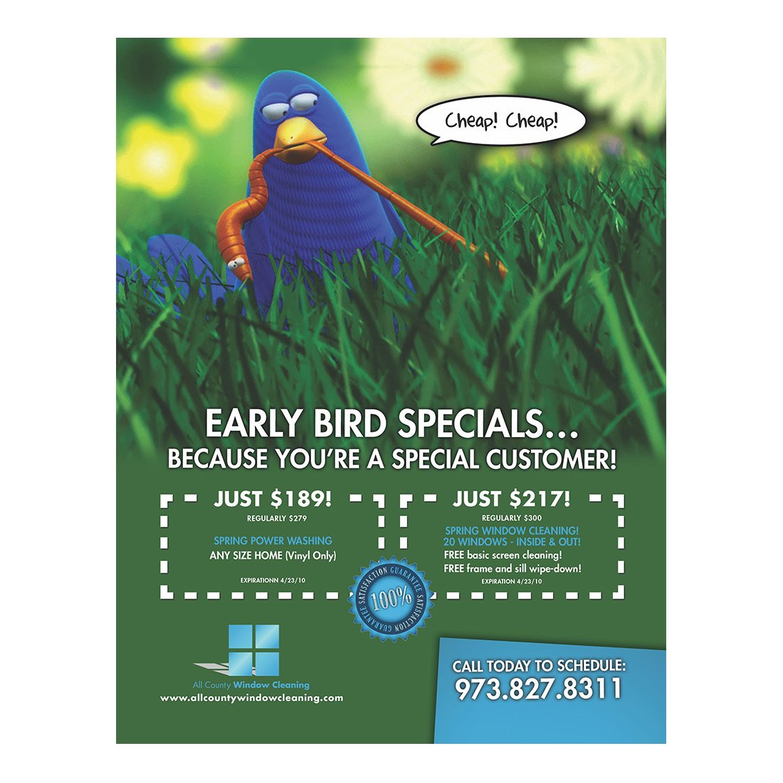 Early Bird Specials Design Suite - Color Flyer - Front View