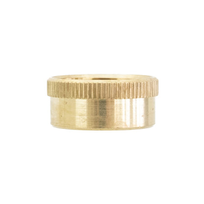 Garden Hose Cap with Washer - Brass - Front View