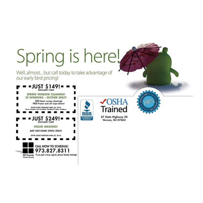 Waiting For Spring Small Postcard Back Design