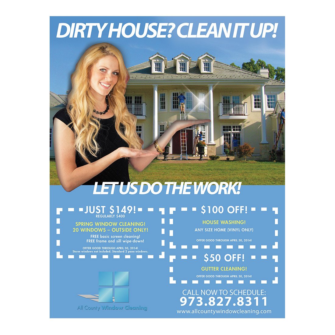 Dirty House, Clean It Up Design Suite - Flyer - Front View