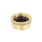 Garden Hose Cap with Washer - Brass - Angled Front View