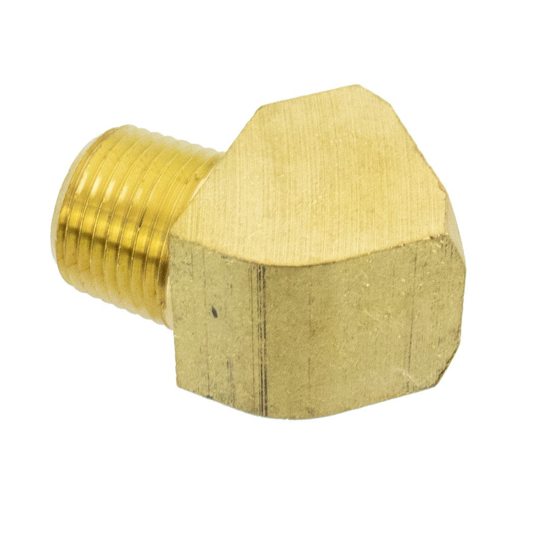 Pulex Fitting - 1/2 Inch NPT x 45° Street Elbow Brass - Bottom View