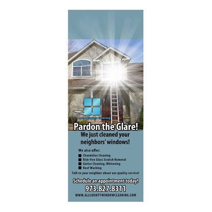 Pardon The Glare Design Suite - Door Hanger - Front View