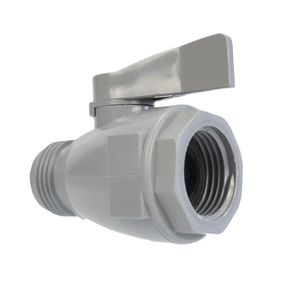 XERO Plastic Two-Way Ball Valve - Oblique Back View