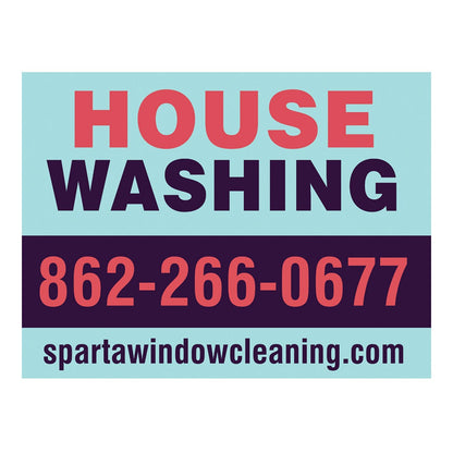 Lawn Sign with Solid Middle Line - Blue and Purple - Front View