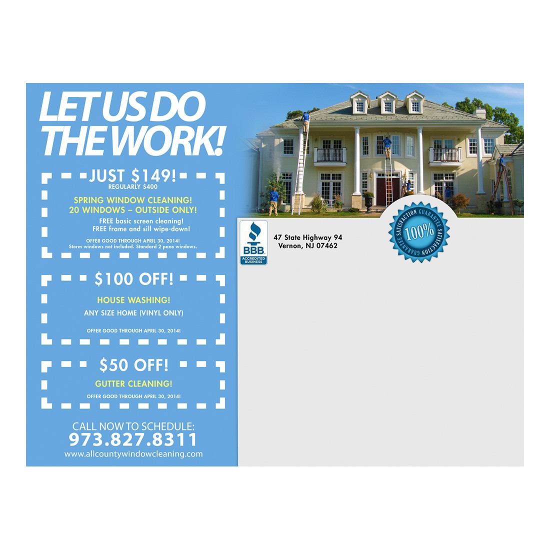 Dirty House, Clean It Up Design Suite - Large Postcard - Back View