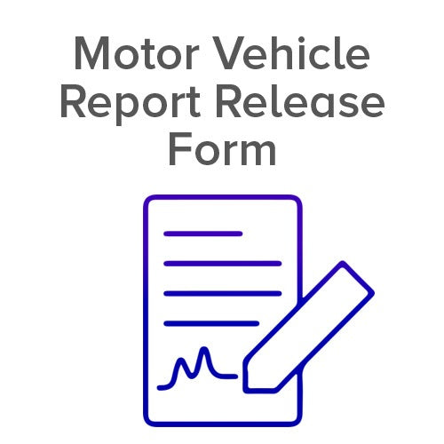 Motor Vehicle Report Release Form Icon
