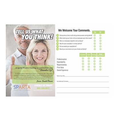 You'll Love Your Clean Home Small Survey Postcard Back Design
