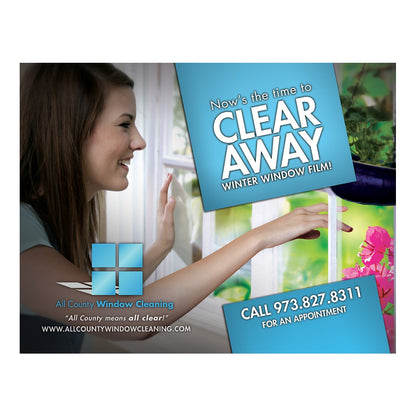 Clear Away Winter Film Design Suite - Large Postcard - Front View