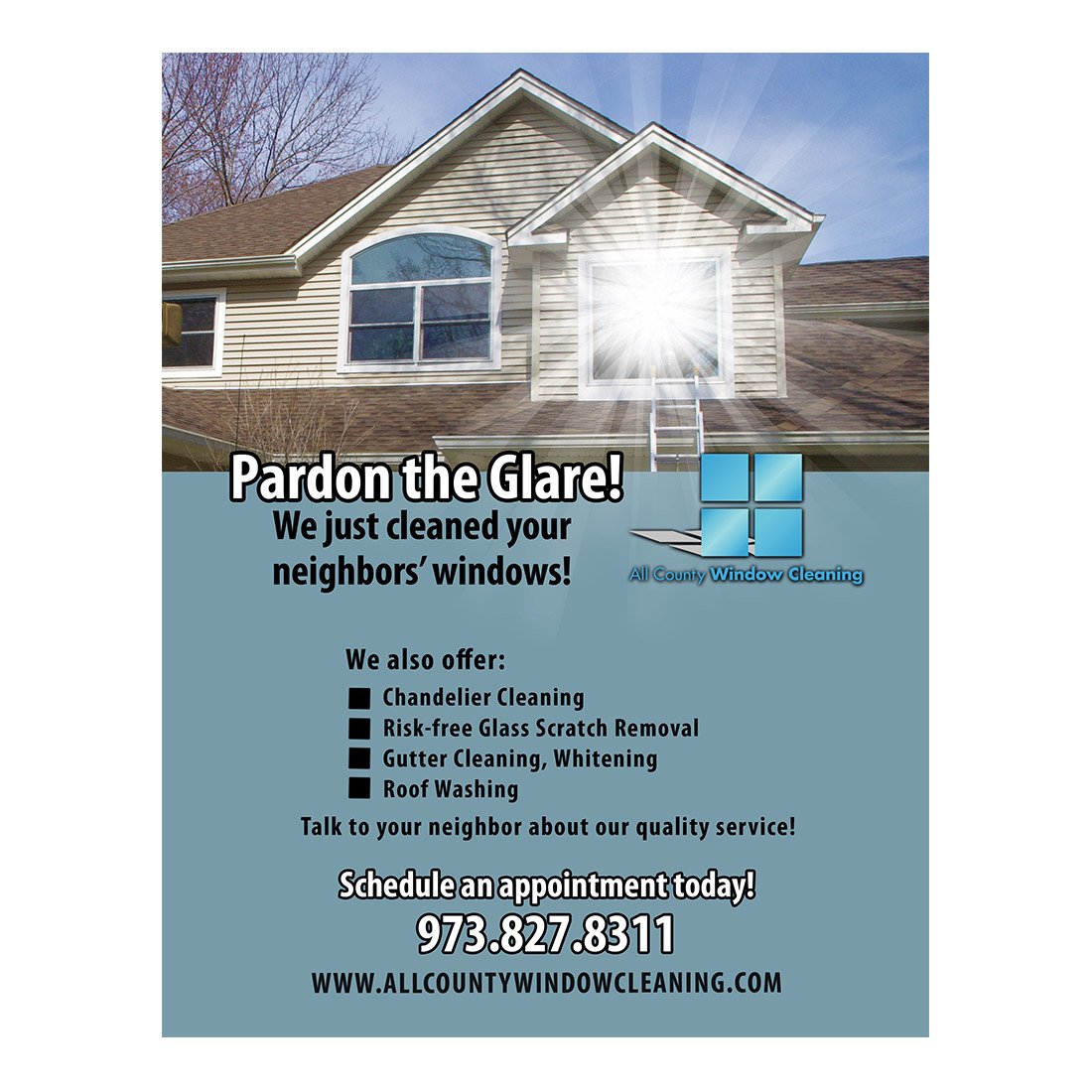 Pardon The Glare Design Suite - Flyer - Front View