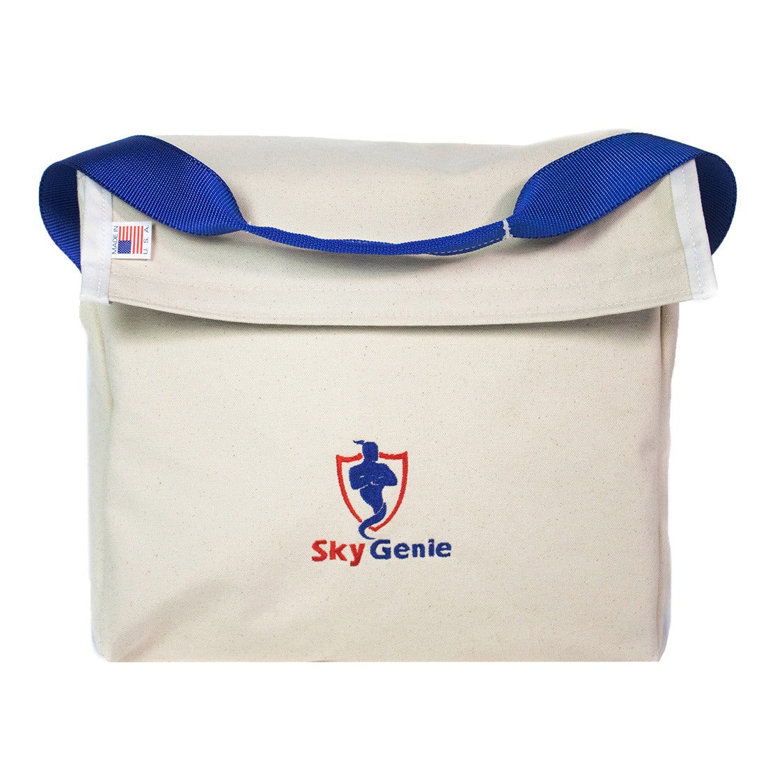 Sky Genie Natural Canvas Storage Bag Front View