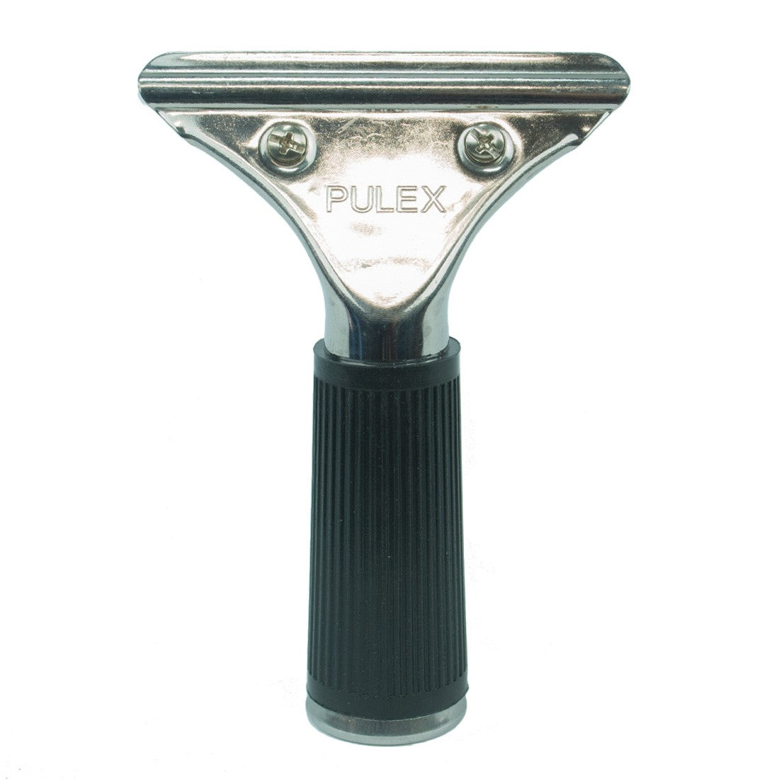 Pulex Stainless Steel Squeegee Handle with Rubber Grip - Front View